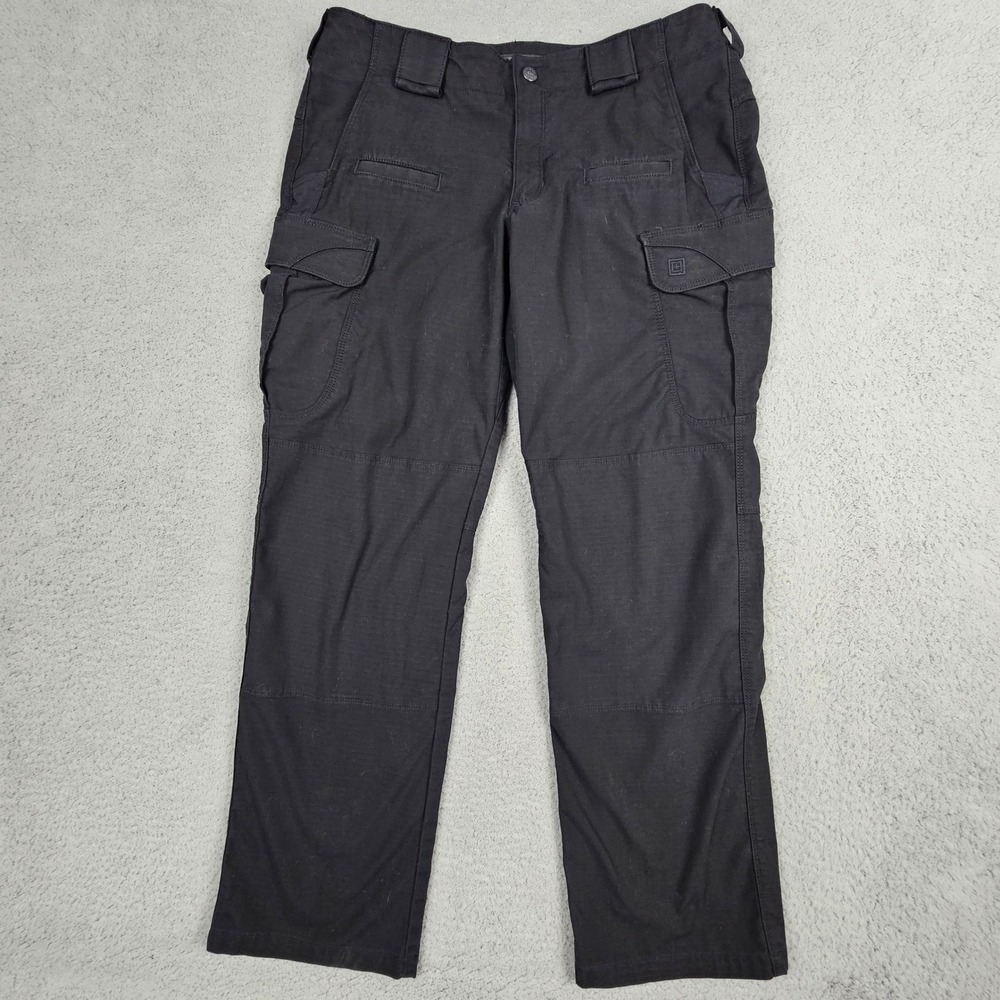 5.11 Tactical Women's Black Cargo Pants Work Utility Outdoor Size 12 Ripstop